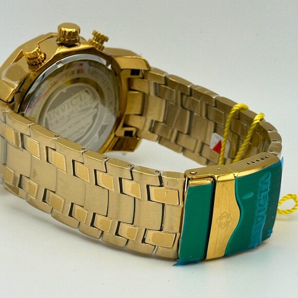 BRAND NEW Invicta Pro Diver SCUBA Chronograph Blue Dial Mens Watch Gold Tone SS - Picture 7 of 10